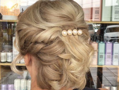 blonde hair up