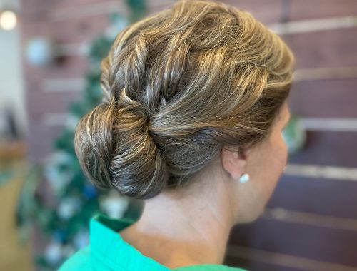 textured bridal bun